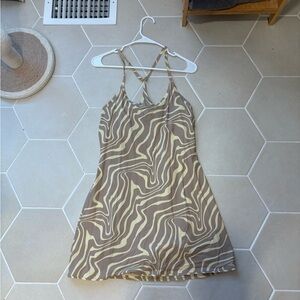 Outdoor Voices Tan and Yellow Strappy Dress